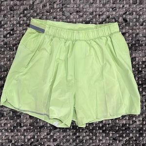Men’s Lululemon Fast and Free Running short size medium lime green